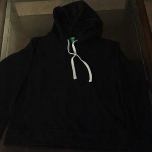 Black hoodie white laces